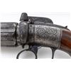 Image 1 : Antique Engraved Big-Bore Double Action Percussion Pepperbox