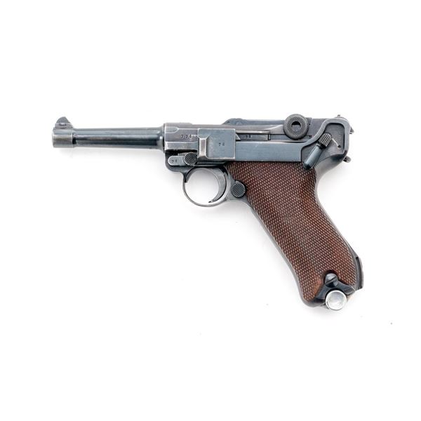 WWII German P.08 Mauser Luger Semi-Automatic Pistol, dated 1938