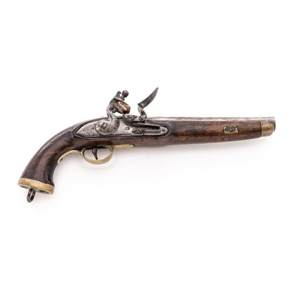 Antique Large-Bore Martial-Style Flintlock Pistol