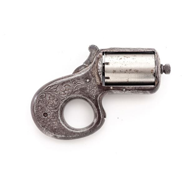 Very Rare Antique James Reid Iron Frame “My Friend” 7-Shot Knuckle-Duster Revolver