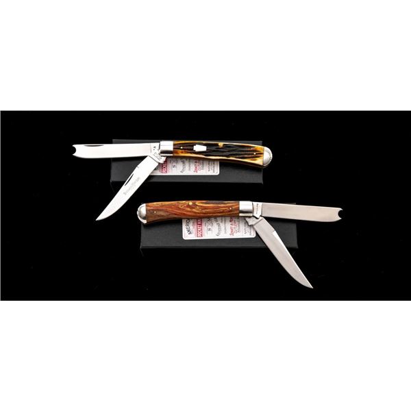 Lot of Two (2) Limited Edition 1 of only 30 Schatt & Morgan Keystone Series Folding Knives