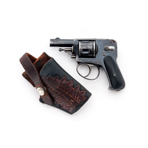 Belgian “Velo Dog” Hammerless Double Action Pocket Revolver, with Holster
