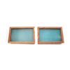Image 3 : Lot of Two (2) Custom Glass-Top Oak Veneer Display Cases