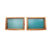 Image 3 : Lot of Two (2) Custom Glass-Top Oak Veneer Display Cases