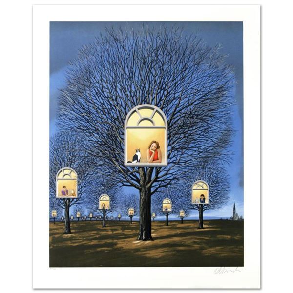 Rafal Olbinski, "Suspended Promises" Limited Edition Hand Pulled Original Lithograph, Numbered and H