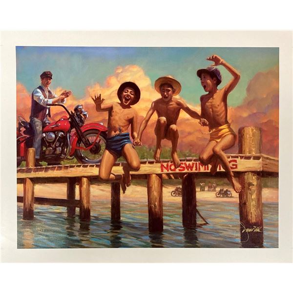 David uhl- Original Giclee on Canvas "Rebel Yell"