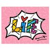 Image 1 : Britto, "Dream Life (Pink)" Hand Signed Limited Edition Giclee on Canvas; Authenticated