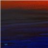 Image 2 : Wyland, "Sunset of the Gulf" Hand Signed Original Painting on Canvas with Letter of Authenticity.