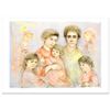 Image 1 : "Michael's Family" Limited Edition Lithograph (36" x 26") by Edna Hibel (1917-2014), Numbered and Ha