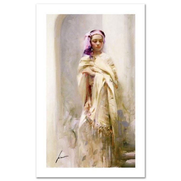Pino (1939-2010), "The Silk Shawl" Limited Edition on Canvas, Numbered and Hand Signed with Certific