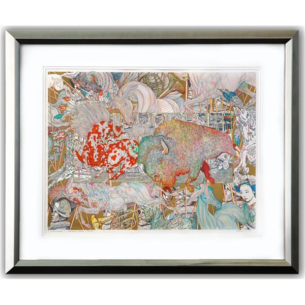 Guillaume Azoulay- Original Drawing on Paper "AUCELLO (Master for the Edition)"