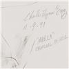 Image 3 : Charles Lynn Bragg, "Marla" Original Charcoal Drawing, Hand Signed with Letter of Authenticity