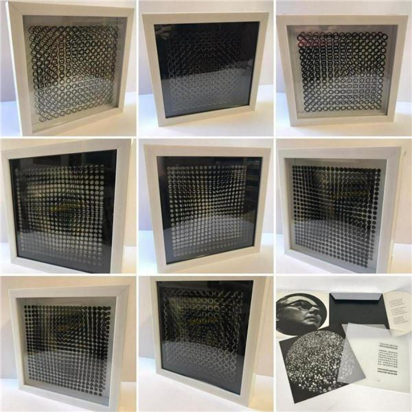 Victor Vasarely- 3D Wall Sculpture/object - Set of 8 "Cinetiques"