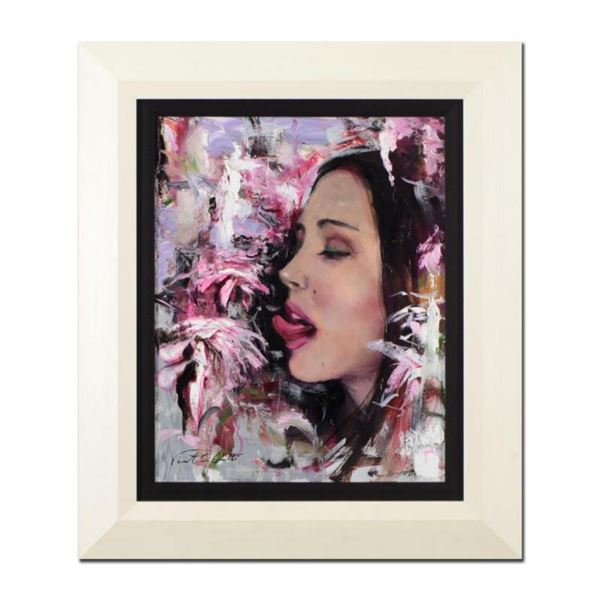 Vincent Cacciotti, "Feline" Framed Original Oil Painting on Canvas, Hand Signed with Letter of Authe