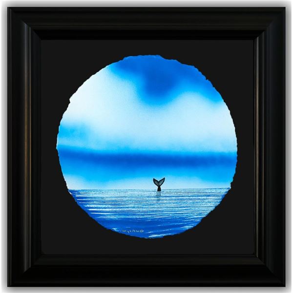 Wyland- Original Watercolor Painting on Deckle Edge Paper "Fluke"