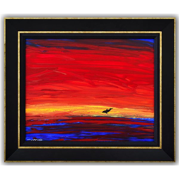Wyland- Original Painting on Canvas "Red Sky"