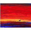 Image 2 : Wyland- Original Painting on Canvas "Red Sky"