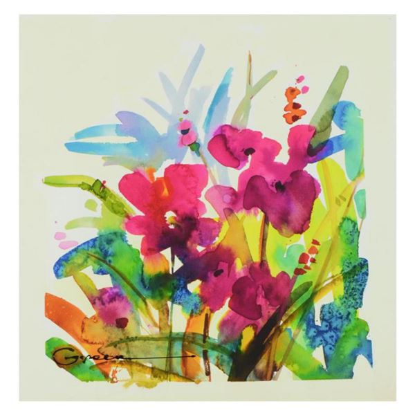 Maya Green, "Water II" Limited Edition on Canvas, Numbered Inverso and Hand Signed with Letter of Au