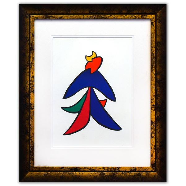 Alexander Calder- Lithograph "DLM141 - Lune jaune et porc qui pique II"