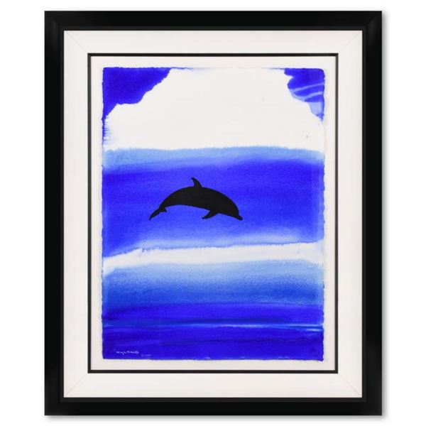 Wyland, "Aqua World War" Framed Original Watercolor Painting Hand Signed with Letter of Authenticity