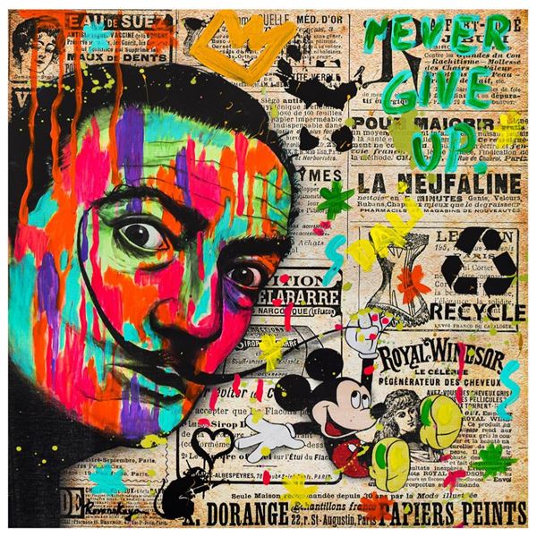 Nastya Rovenskaya- Mixed Media "Playing His Mustache"