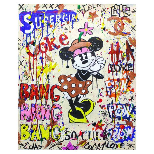 Nastya Rovenskaya- Original Oil on Canvas "Super Girl"