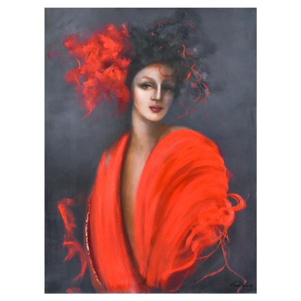 Victoria Montesinos, Original Oil Painting on Canvas (30" x 40"), Hand Signed with Letter of Authent