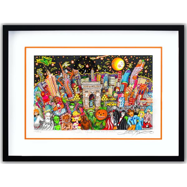 Charles Fazzino- 3D Construction Silkscreen Serigraph "Ghosts, Good Times, and Gridlock"