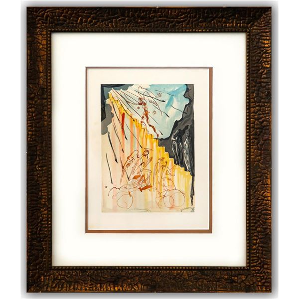 Salvador Dali- Original Color Woodcut on B.F.K. Rives Paper "Paradise 21"