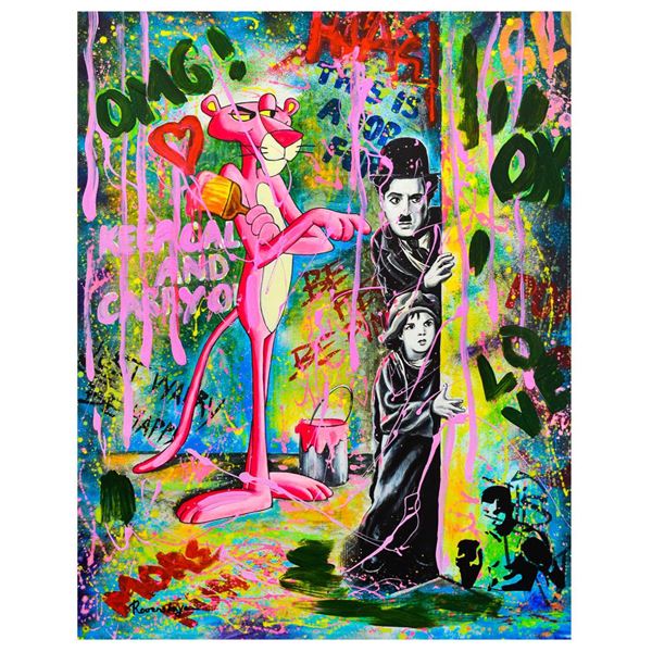 Nastya Rovenskaya- Mixed Media "Caught Trying to Sneak In"