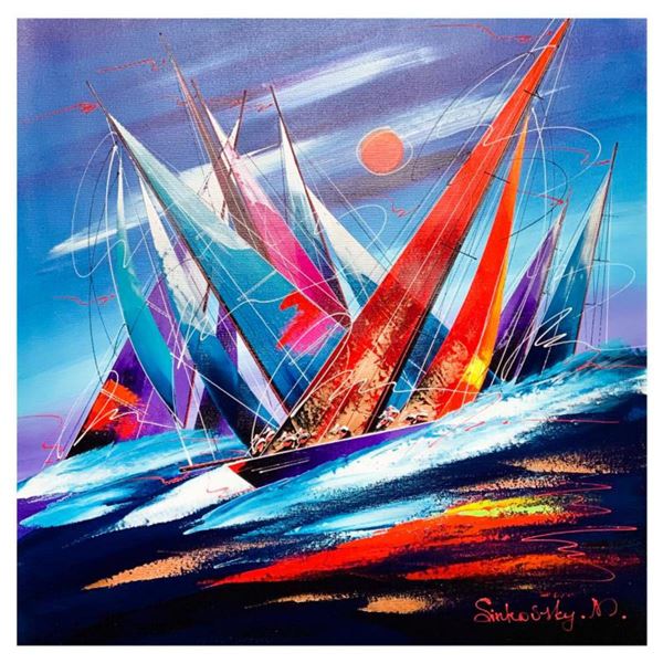 Natalia Sinkovsky, Hand Signed Original Acrylic Painting on Canvas with Letter Authenticity.