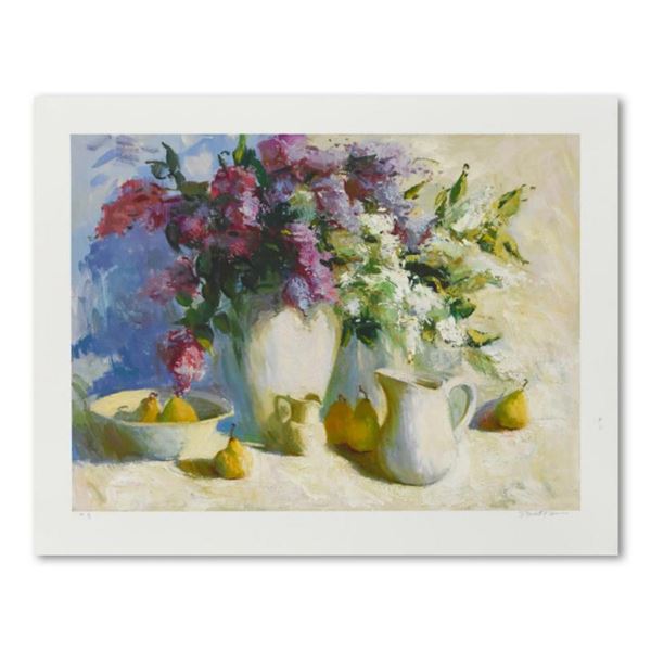 S. Burkett Kaiser, "Lilacs with Pears" Limited Edition, Numbered and Hand Signed with Letter of Auth