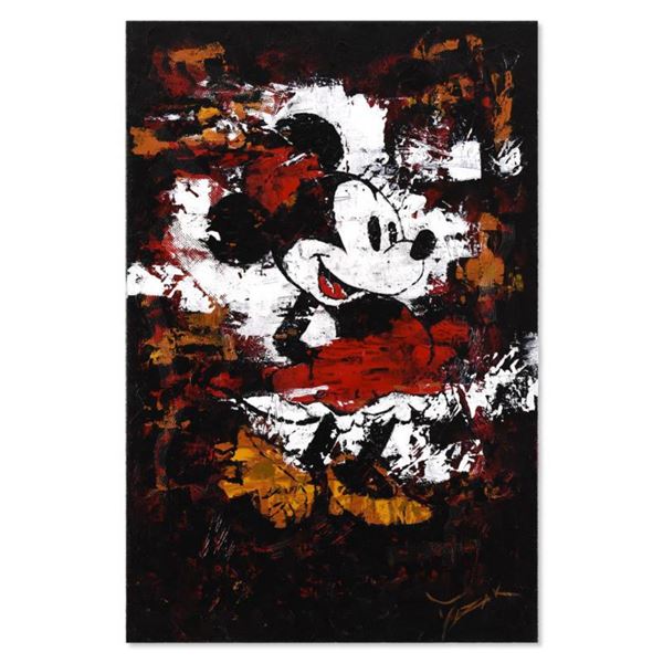 Trevor Mezak, "Minnie" Original Mixed Media Acrylic Painting on Gallery Wrapped Canvas, Hand Signed 