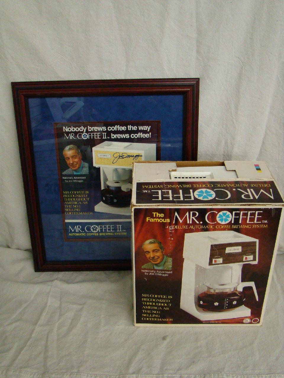 Joe DiMaggio Signed Mr. Coffee Advertisement