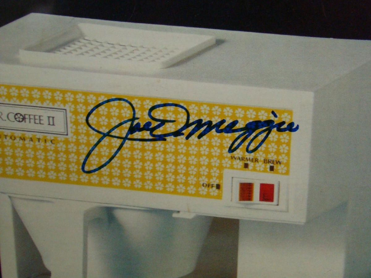 Joe DiMaggio Signed Mr. Coffee Advertisement