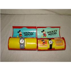 Bradley. Mickey Mouse Watch. Lot of Two.