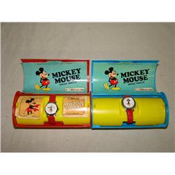 Bradley. Mickey Mouse Watch. Lot of Two.
