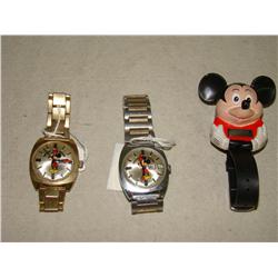 Mickey Mouse Lot of 3 Wrist Watches.