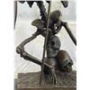 Image 3 : Skeleton Warrior w/ Shield and Spear Bronze Statue Marble Base