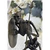 Image 4 : Skeleton Warrior w/ Shield and Spear Bronze Statue Marble Base