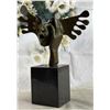 Image 1 : Signed Dali Abstract Female Sunshine Bronze Sculpture Marble Base Figure