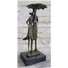 Image 1 : Signed Original Aldo Vitaleh two Lovers in Rain Bronze Sculpture
