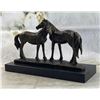 Image 1 : ORIGINAL HORSES IN LOVE BRONZE SCULPTURE MARBLE BASE FIGURINE