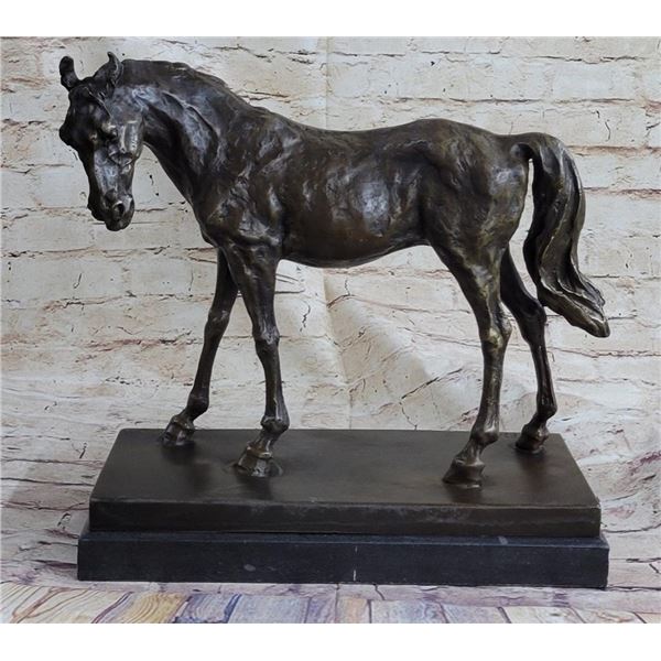 Large Arabian Horse Bronze Sculpture Statue By P.J Mene Hot Cast Marble