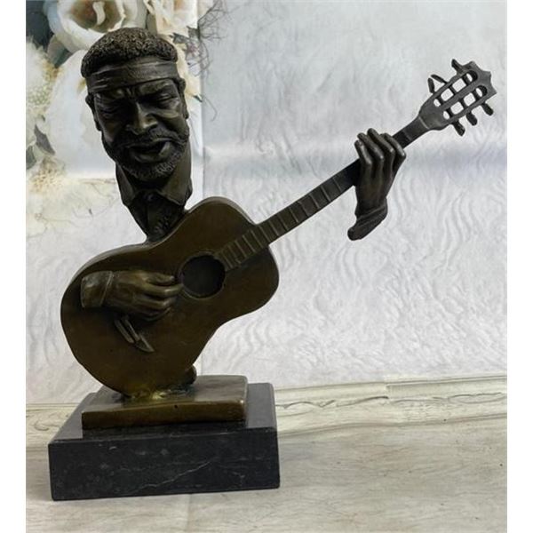 Jimi Hendrix Bronze Metal Bust Sculpture