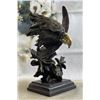 Image 1 : Abstract Eagle Bust w/ Talon and Feather Bronze Statue