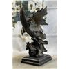 Image 2 : Abstract Eagle Bust w/ Talon and Feather Bronze Statue