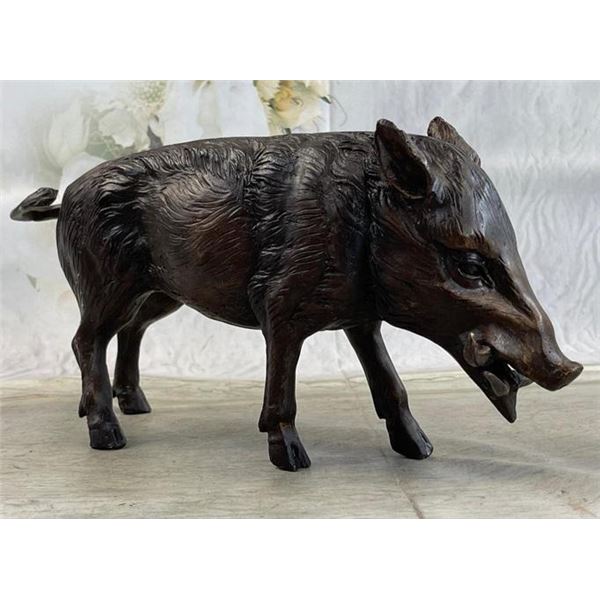Boar Wild Pig Bronze Sculpture Statue Moigniez Figure Farm Animal Lost Wax