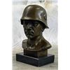 Image 1 : Unknown German Soldier Bronze Bust Sculpture Statue WW1 WW2