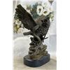 Image 4 : Owl and Snake Bronze Statue Sculpture on Marble Base